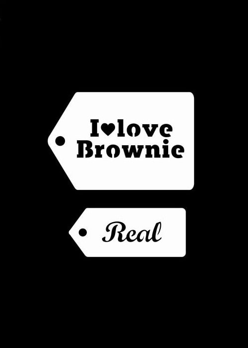 스텐실 - 레터2종,브라우니 (2개) / I♡love Brownie , Real