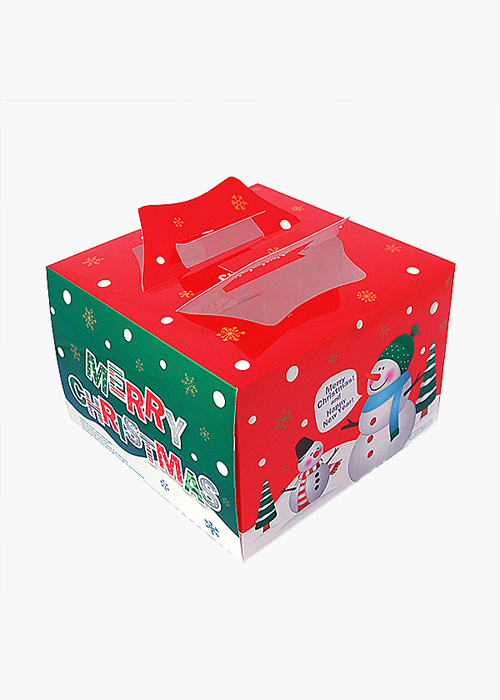 케익박스 - 크리스마스 스노우맨 1호 (케익받침포함)