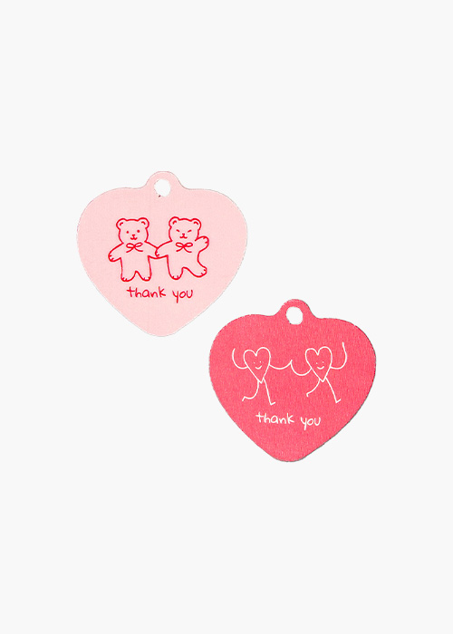 데코택 2종 THANK YOU 트윈베어&하트